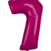 amscan® - Folienballon Große Zahl 7 Pink, 58 cm x 88 cm | Teddy Toys Kinderwelt