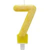 amscan® - Zahlenkerze 7 Glitzer, Höhe 7,6 cm | Teddy Toys Kinderwelt