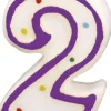 amscan® - Zahlenkerze 2, Höhe 7,3 cm | Teddy Toys Kinderwelt