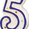amscan® - Zahlenkerze 5, Höhe 7,3 cm | Teddy Toys Kinderwelt