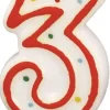 amscan® - Zahlenkerze 3, Höhe 7,3 cm | Teddy Toys Kinderwelt