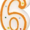amscan® - Zahlenkerze 6, Höhe 7,3 cm | Teddy Toys Kinderwelt