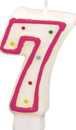 amscan® - Zahlenkerze 7, Höhe 7,3 cm | Teddy Toys Kinderwelt