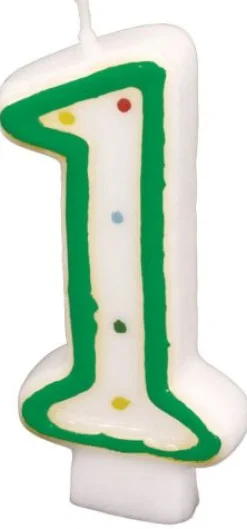 amscan® - Zahlenkerze 1, Höhe 7,3 cm | Teddy Toys Kinderwelt