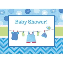 amscan® Baby Shower! Boy - 8 Einladungskarten mit Umschlägen | Teddy Toys Kinderwelt