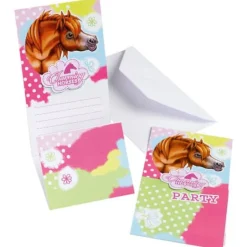 amscan® Charming Horses 2 - 6 Einladungskarten mit Umschlägen | Teddy Toys Kinderwelt