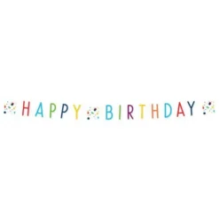 amscan® Confetti Birthday - Partykette Papier, 180 x 13,8 cm | Teddy Toys Kinderwelt