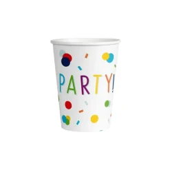 amscan® Confetti Birthday - 8 Becher Papier, 250 ml | Teddy Toys Kinderwelt
