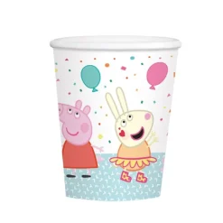 amscan® Peppa Pig - 8 Becher Papier, 250 ml | Teddy Toys Kinderwelt
