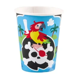 amscan® Pirat - 8 Becher, 250 ml | Teddy Toys Kinderwelt