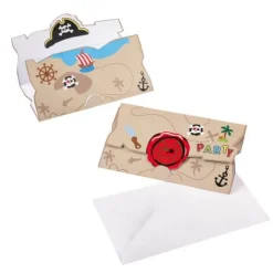 amscan® Pirat - 8 Einladungskarten mit Umschlägen | Teddy Toys Kinderwelt