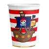 amscan® Piratenkarte - 8 Becher Papier, 250 ml | Teddy Toys Kinderwelt