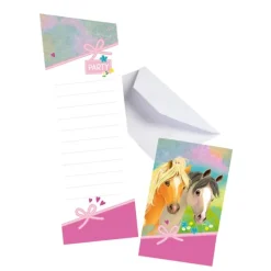 amscan® Pretty Pony - 8 Einladungskarten mit Umschlägen | Teddy Toys Kinderwelt