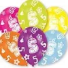 amscan® Zahl 5 Globaldruck - 6 Latexballons, Ø 27,5 cm | Teddy Toys Kinderwelt