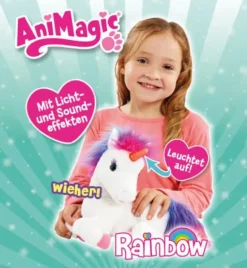 Animagic Einhorn Rainbow aus Plüsch, ca. 24 cm groß | Teddy Toys Kinderwelt