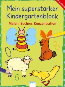 Arena -Mein superstarker KiGa-Block. Malen, Suchen, Konzentrieren | Teddy Toys Kinderwelt