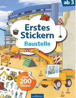 ars Edition - Erstes Stickern Baustelle | Teddy Toys Kinderwelt
