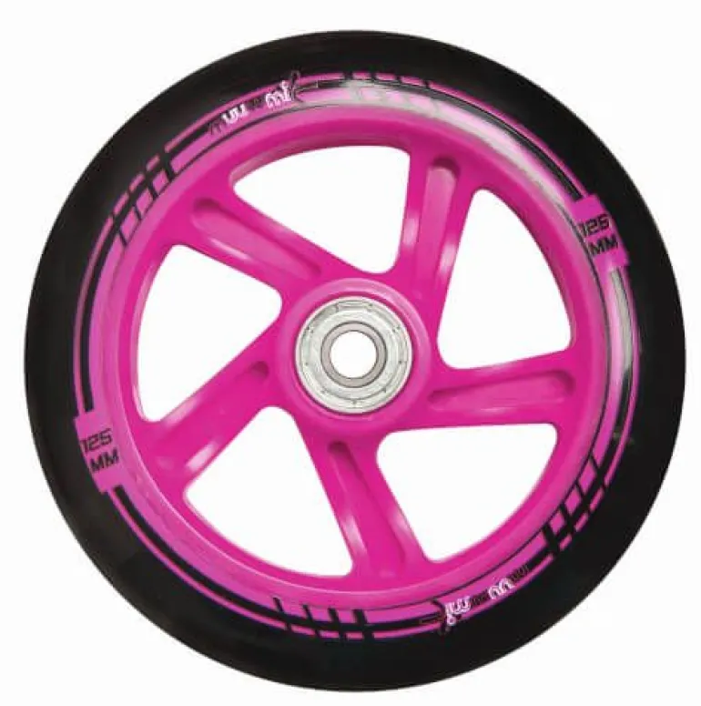 Authentic Muuwmi - Alu Scooter 125 mm, weiß/pink | Teddy Toys Kinderwelt