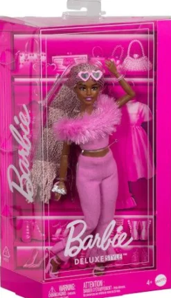 Barbie Deluxe Style-Puppe Nr. 4 mit weichem rosafarbenem Jumpsuit | Teddy Toys Kinderwelt