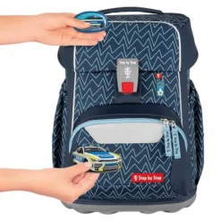 BASIS Schulranzen-Set „Blue Lines, 4-teilig | Teddy Toys Kinderwelt