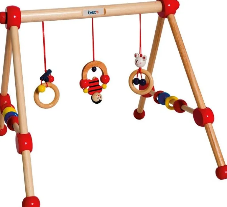 BIECO - My First Gym Holz | Spielbögen & Krabbeldecken | Baby-und Kleinkindspielzeug | Spielzeug | Teddy Toys Kinderwelt