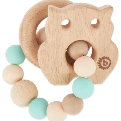 BIECO - Silikon Holz Beißer Eule | Teddy Toys Kinderwelt