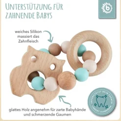 BIECO - Silikon Holz Beißer Eule | Teddy Toys Kinderwelt