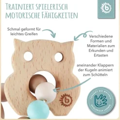 BIECO - Silikon Holz Beißer Eule | Teddy Toys Kinderwelt