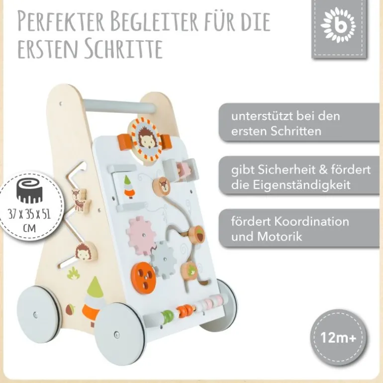 BIECO Activity - Lauflernwagen Holz | Teddy Toys Kinderwelt