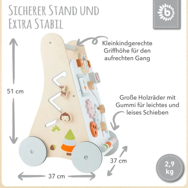 BIECO Activity - Lauflernwagen Holz | Teddy Toys Kinderwelt