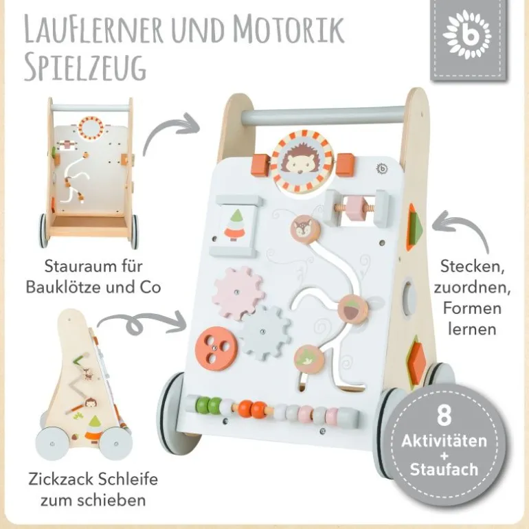 BIECO Activity - Lauflernwagen Holz | Teddy Toys Kinderwelt