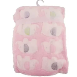 Bieco Kuscheldecke ''Elefant'', Polyester, ca. 75x90 cm, rosa | Teddy Toys Kinderwelt