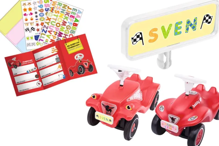 BIG Bobby Car - Mein Nummernschild | Bobby Cars & Rutscher | Spielzeug | Teddy Toys Kinderwelt