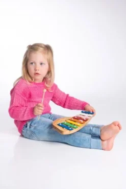 Boogie Bee Metallophon Holz mit 8 Noten | Teddy Toys Kinderwelt