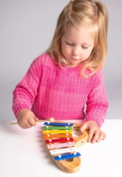 Boogie Bee Metallophon Holz mit 8 Noten | Teddy Toys Kinderwelt