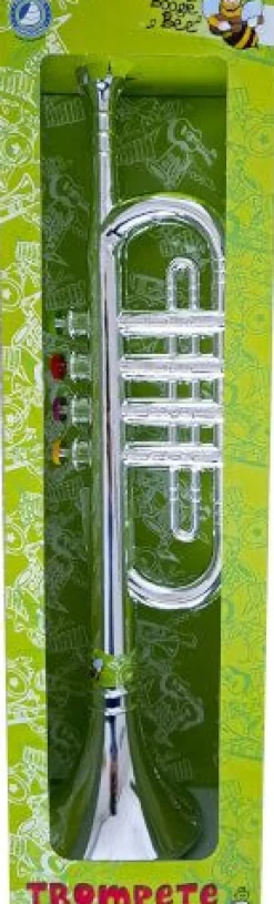 Boogie Bee Trompete silber, 4 Tasten, Länge ca. 38 cm, Kinderinst | Teddy Toys Kinderwelt