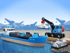 BRIO® - Containerschiff mit Kranwagen | Teddy Toys Kinderwelt