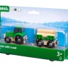 BRIO 63379900 Traktor mit Holz-Anhänger | Teddy Toys Kinderwelt