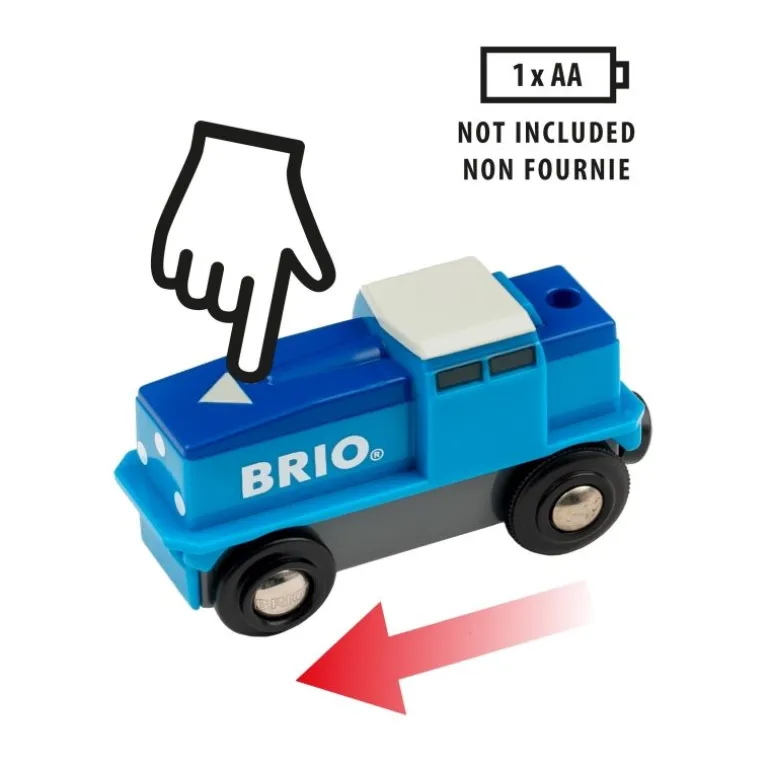 BRIO® World - Blaue Batterie Frachtlok | Teddy Toys Kinderwelt