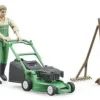 Bruder 62103 bworld Gärtner mit Rasenmäher und Gartengeräten | Teddy Toys Kinderwelt
