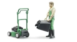 Bruder 62103 bworld Gärtner mit Rasenmäher und Gartengeräten | Teddy Toys Kinderwelt