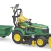 Bruder 62104 bworld John Deere Aufsitzrasenmäher m. Anhäng. u Gär | Teddy Toys Kinderwelt