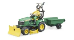 Bruder 62104 bworld John Deere Aufsitzrasenmäher m. Anhäng. u Gär | Teddy Toys Kinderwelt