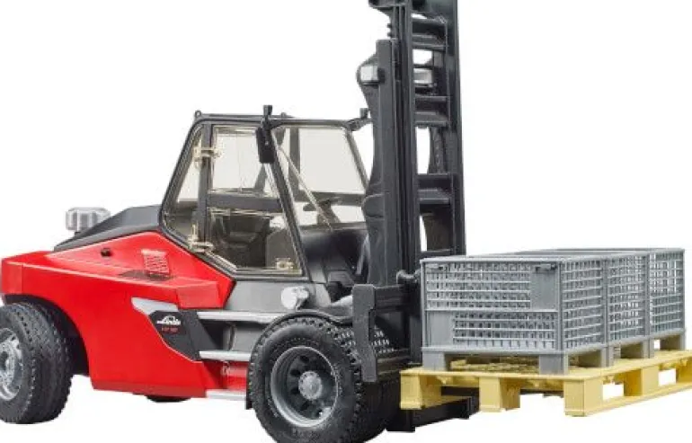 Bruder - Linde HT160 Stapler mit Palette, 3 Boxen | Teddy Toys Kinderwelt