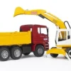 Bruder - MAN TGA Kipplastwagen mit Liebherr Schaufelbagger | Bruder | Marken | Teddy Toys Kinderwelt