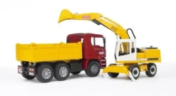 Bruder - MAN TGA Kipplastwagen mit Liebherr Schaufelbagger | Bruder | Marken | Teddy Toys Kinderwelt