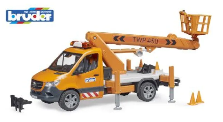 bruder 02679 MB Sprinter Arbeitsbühne mit Light + Sound Modul | Teddy Toys Kinderwelt