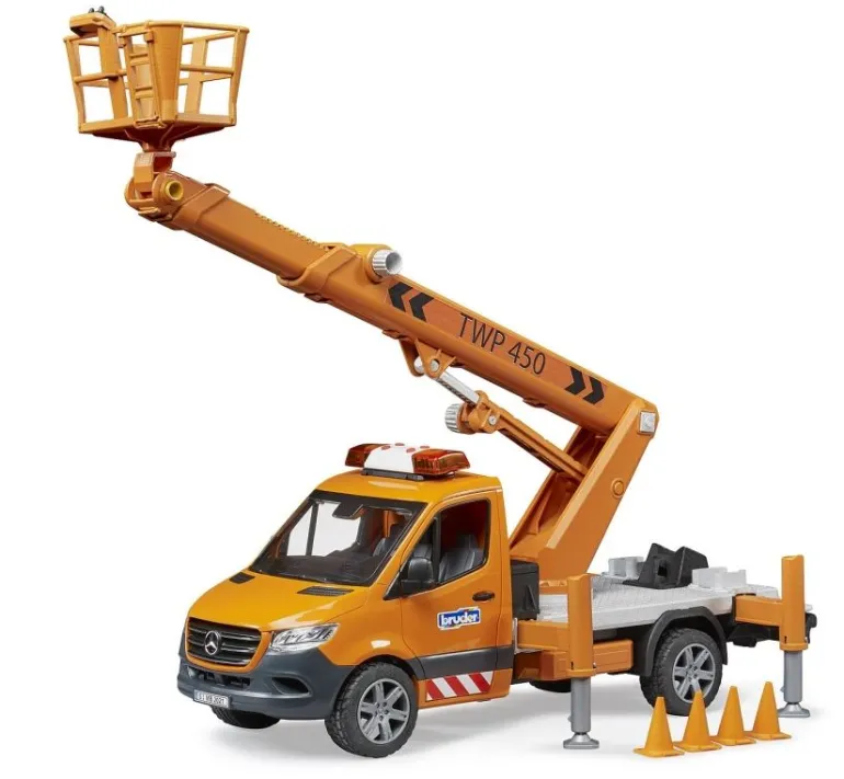 bruder 02679 MB Sprinter Arbeitsbühne mit Light + Sound Modul | Teddy Toys Kinderwelt