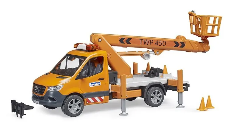 bruder 02679 MB Sprinter Arbeitsbühne mit Light + Sound Modul | Teddy Toys Kinderwelt