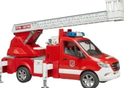 Bruder - MB Sprinter Feuerwehr mit Drehleiter, Pumpe, Light + Sound Modul | Teddy Toys Kinderwelt